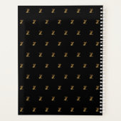 Aangepast jaar 2019 2020 zwart-wit goudmonogram Z Planner (Achterkant)
