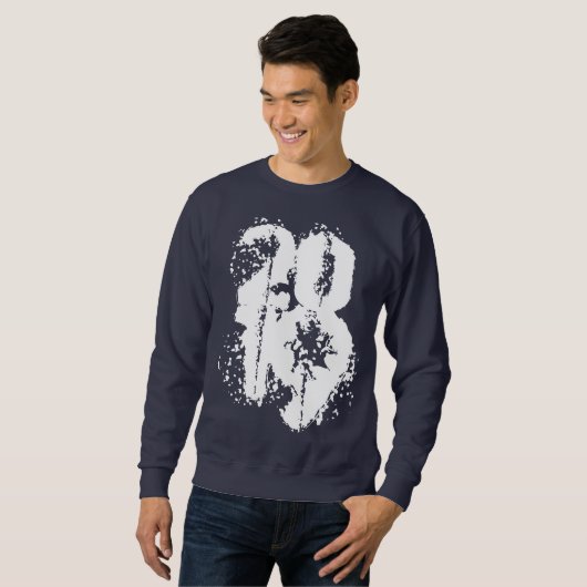 Aangepast jaar 2019 Snowy Typografie Nieuwjaar Trui (Voorkant volledig)