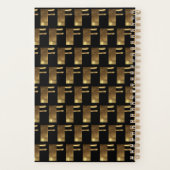 Aangepast jaar 2019 zwart goudmonogram F legant Planner (Achterkant)