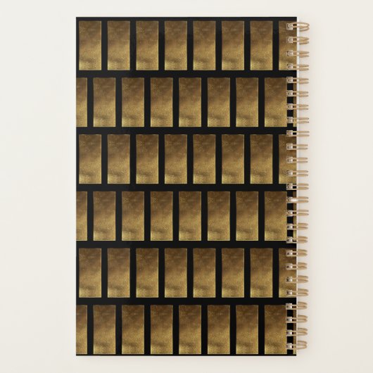 Aangepast jaar 2019 zwart goudmonogram I legant Planner (Achterkant)