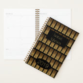 Aangepast jaar 2019 zwart goudmonogram I legant Planner (Display)