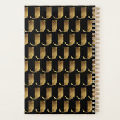 Aangepast jaar 2019 zwart goudmonogram J Elegant Planner (Achterkant)