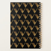 Aangepast jaar 2019 zwart goudmonogram/legant planner (Achterkant)