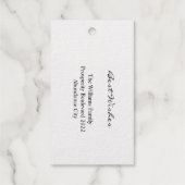 Aangepast jaar 2022 Moderne typografie elegant Cadeaulabels (Achterkant)