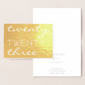 Aangepast jaar 2023 Moderne typografie Grafisch le Folie Kaarten (Display)