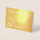 Aangepast jaar 2023 Moderne typografie Grafisch le Folie Kaarten (Voorkant)