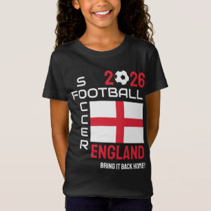 Aangepast jaar 2026 ENGELAND Wereldvoetbal T-shirt