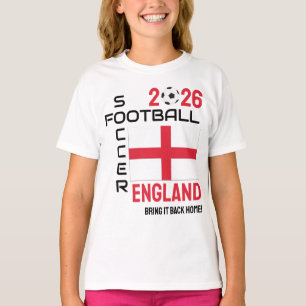 Aangepast jaar 2026 ENGELAND Wereldvoetbal T-shirt