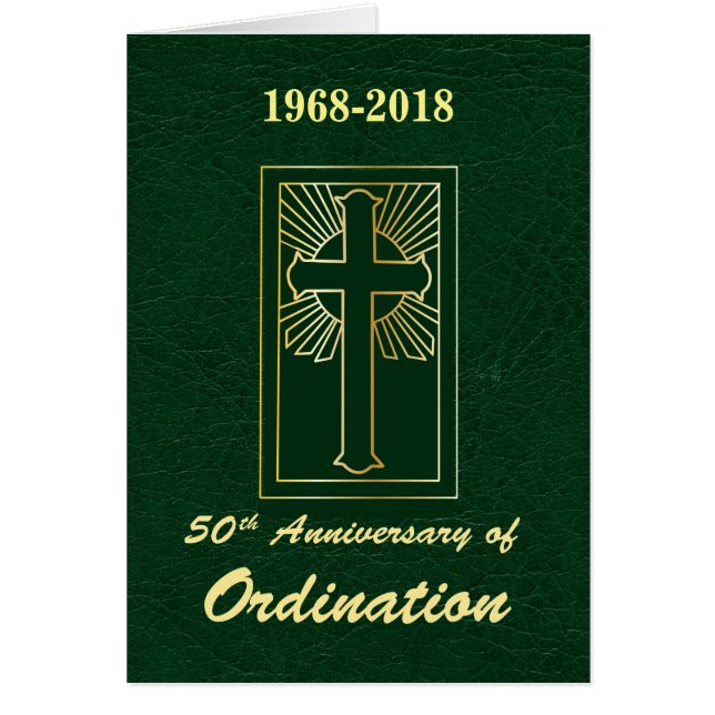 Aangepast jaar 50ste Jubileum van Ordination Green (Voorkant)