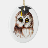 Aangepast jaar Afstuderen Fun Wise Owl Keramisch Ornament (Rechts)