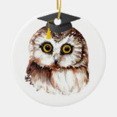 Aangepast jaar Afstuderen Fun Wise Owl Keramisch Ornament (Voorkant)