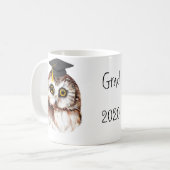 Aangepast jaar Afstuderen Fun Wise Owl Koffiemok (Voorkant links)