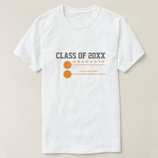 Aangepast jaar | Afstuderen T-shirts op school (Design voorkant)