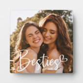 Aangepast Jaar Beste Vriendinnen BFF Modern Schrif Fotoplaat (Voorkant)