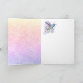 Aangepast jaar Blank Inside Hummingbird Verjaardag Bedankkaart (Binnen)