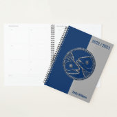 Aangepast jaar Blauwe Grijze Zodiac Star Sign Pisc Planner (Display)