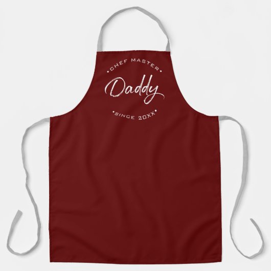 Aangepast Jaar Chef Master Daddy Persoonlijk Schort (Voorkant)
