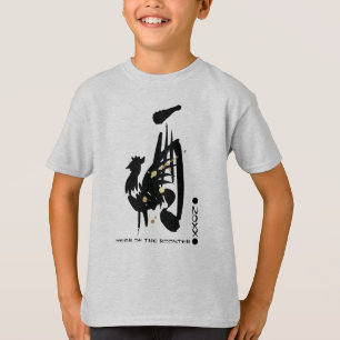 Aangepast jaar Chinees Jaar van de Rooster T-Hem T-shirt