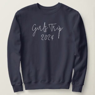 Aangepast jaar Elegant Meisjes Trip Script Typogra Trui