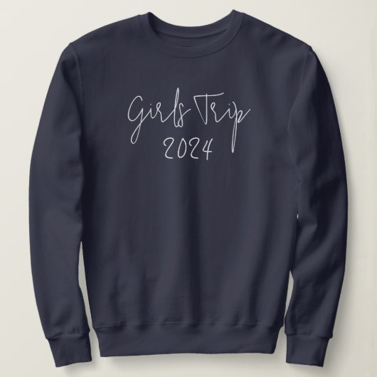 Aangepast jaar Elegant Meisjes Trip Script Typogra Trui (Design voorkant)