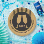 Aangepast jaar en tekst bord champagne (Feest)