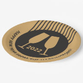 Aangepast jaar en tekst bord champagne (Gekanteld)