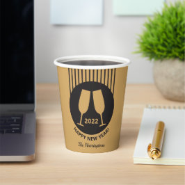 Aangepast jaar en tekst Champagne-papierbekertjes Papieren Bekers