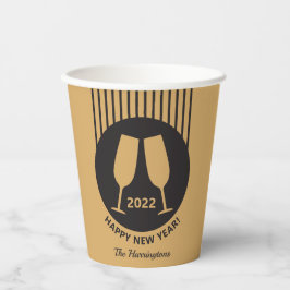 Aangepast jaar en tekst Champagne-papierbekertjes Papieren Bekers