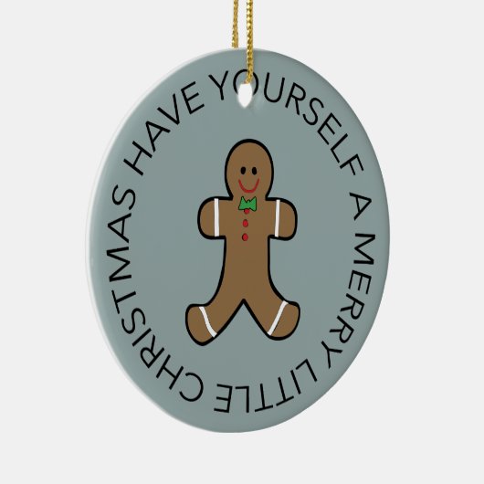 Aangepast Jaar Gingerbread Man Ornament (Rechts)