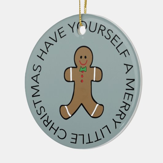 Aangepast Jaar Gingerbread Man Ornament (Links)