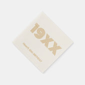 Aangepast Jaar Goud Gepersonaliseerde Verjaardag S Servet (Hoek)