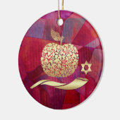 Aangepast jaar joods nieuwjaar, Rosh Hashanah Keramisch Ornament (Links)