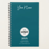 Aangepast Jaar, Logo, Naam en Tekst, Blauwgroen Da Planner (Voorkant)