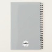 Aangepast Jaar, Logo, Naam en Tekst, Grijze Dagboe Planner (Achterkant)