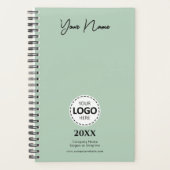 Aangepast Jaar, Logo, Naam en Tekst, Olijfdagboek Planner (Voorkant)