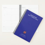 Aangepast jaar, Logo, Tekst, Blauw Dagboek Planner (Display)