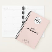 Aangepast jaar, Logo, Tekst, Blush Pink Afspraak Planner (Display)