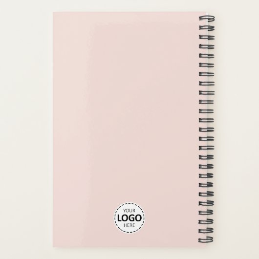 Aangepast jaar, Logo, Tekst, Blush Pink Afspraak Planner (Achterkant)