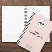 Aangepast jaar, Logo, Tekst, Blush Pink Afspraak Planner