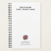 Aangepast jaar, Logo, Tekst, Wit Dagboek Planner (Voorkant)