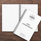 Aangepast jaar, Logo, tekst, witte afspraak Planner