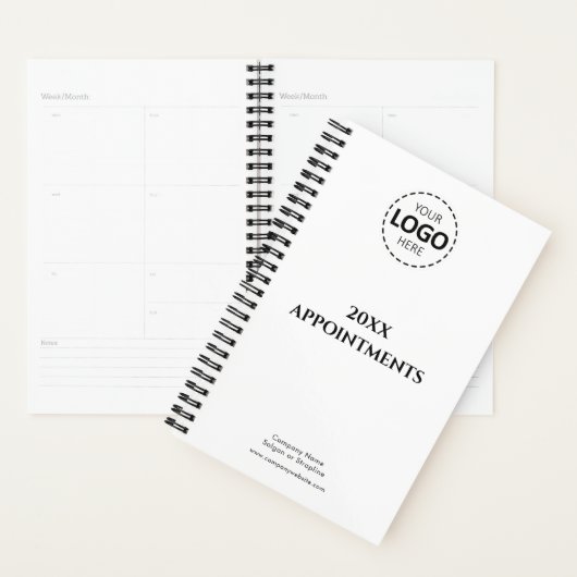 Aangepast jaar, Logo, tekst, witte afspraak Planner (Display)