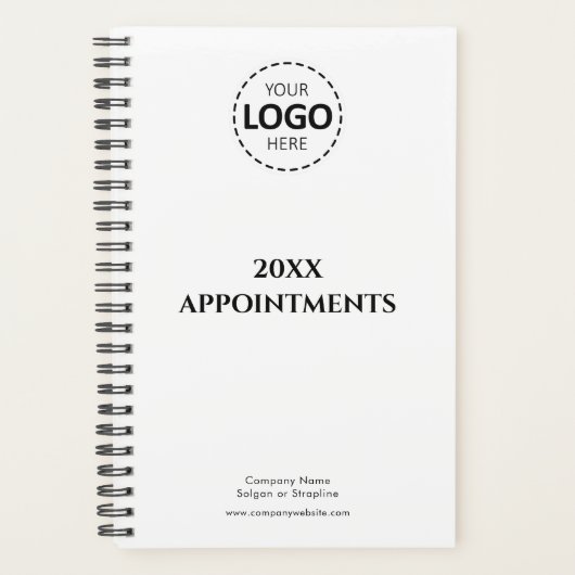 Aangepast jaar, Logo, tekst, witte afspraak Planner (Voorkant)