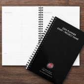 Aangepast jaar, Logo, Tekst, Zwart Dagboek Planner