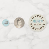 Aangepast jaar | mijlpaalverjaardag confetti (Voorkanten)