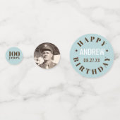 Aangepast jaar | mijlpaalverjaardag confetti (Achterkanten)