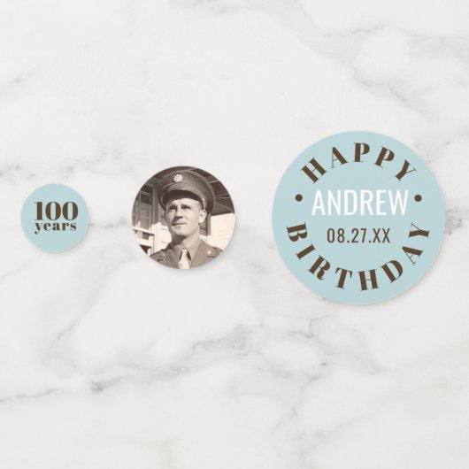 Aangepast jaar | mijlpaalverjaardag confetti (Achterkanten)