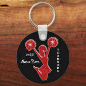 Aangepast JAAR, NAAM en TEAM Cheap Cheer Sleutelha Sleutelhanger (Voorkant)