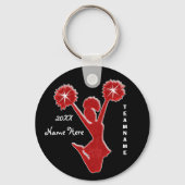 Aangepast JAAR, NAAM en TEAM Cheap Cheer Sleutelha Sleutelhanger (Achterkant)