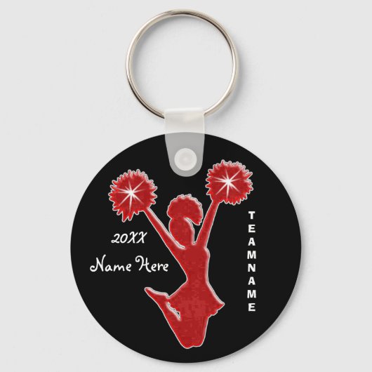 Aangepast JAAR, NAAM en TEAM Cheap Cheer Sleutelha Sleutelhanger (Achterkant)